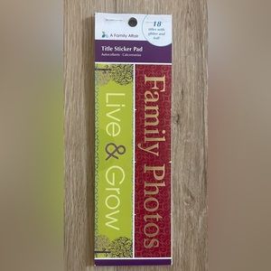 A Family Affair Title Sticker Pad